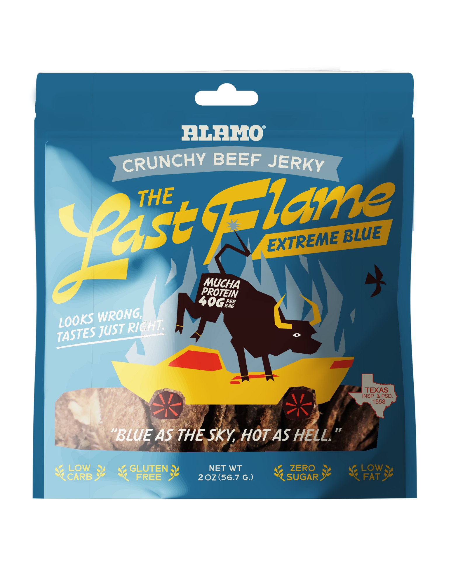 The Last Flame – Extreme Blue | High-Protein Crunchy Beef Jerky