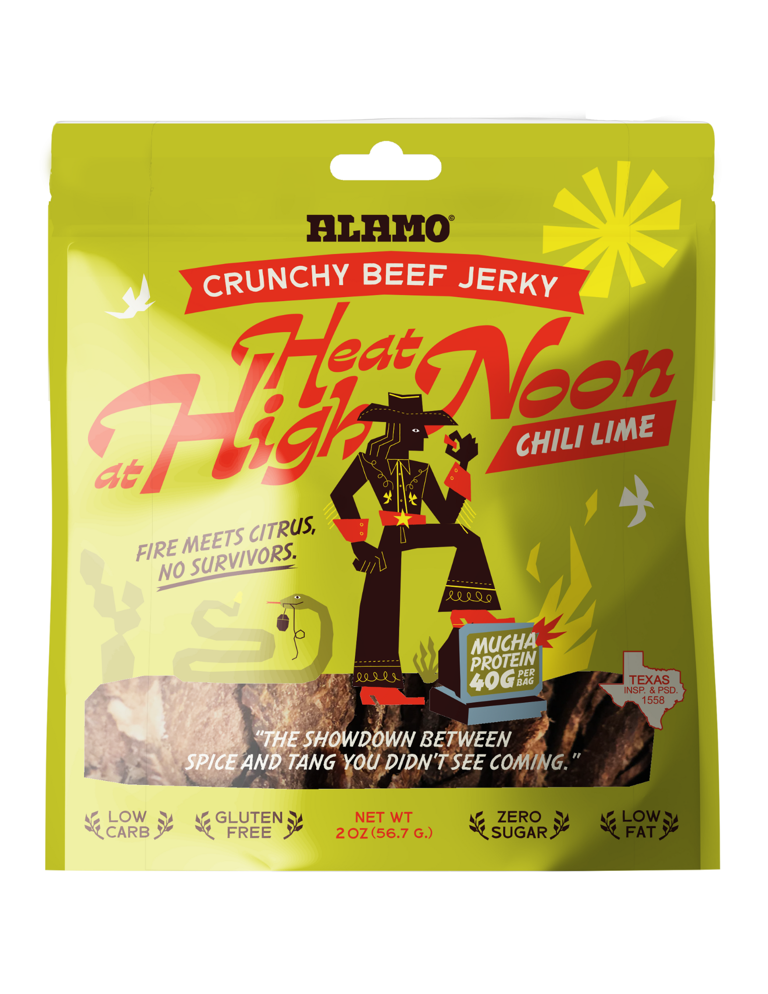 Heat at High Noon – Chili Lime | High-Protein Crunchy Beef Jerky