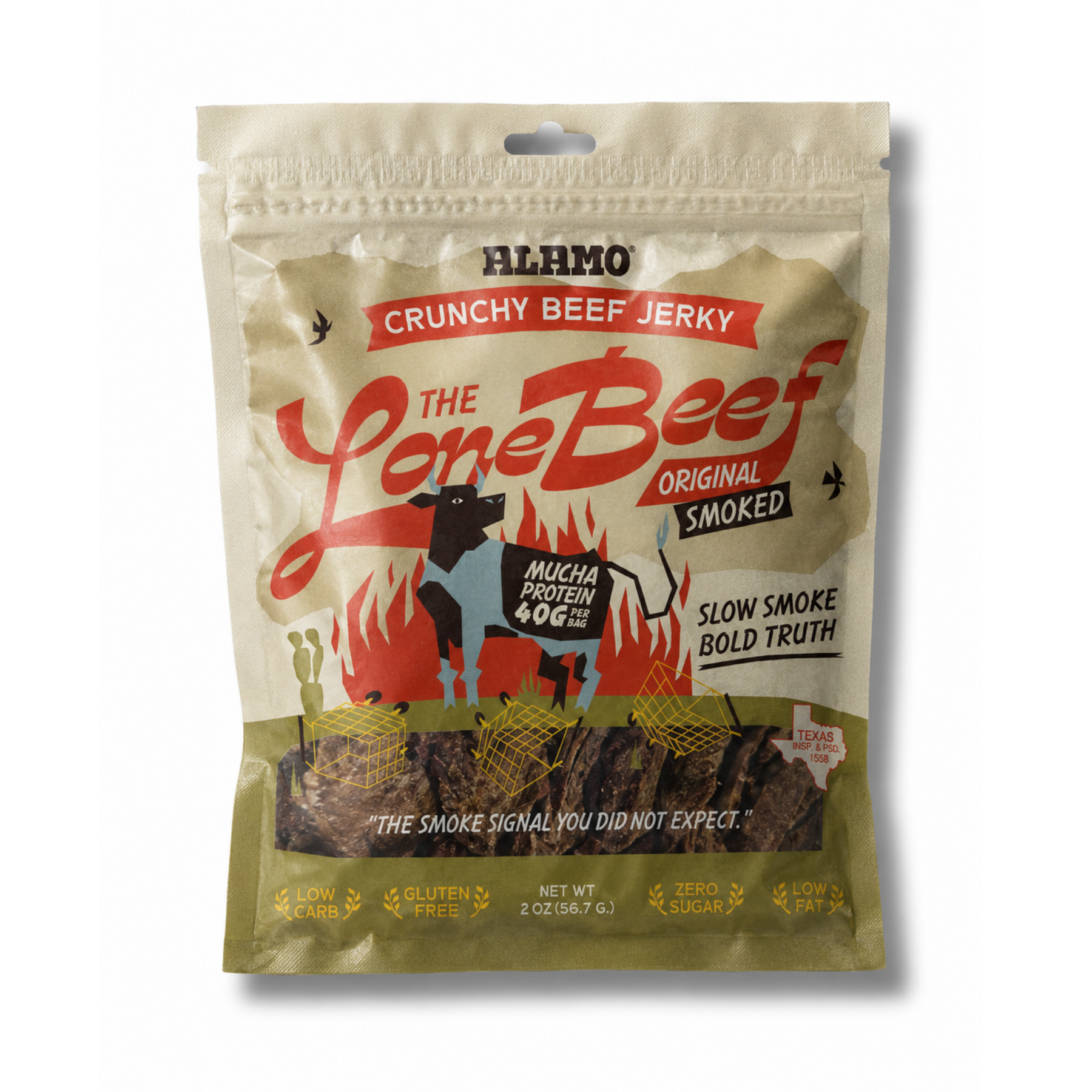 The Lone Beef – Original Smoked | High Protein Crunchy Beef Jerky