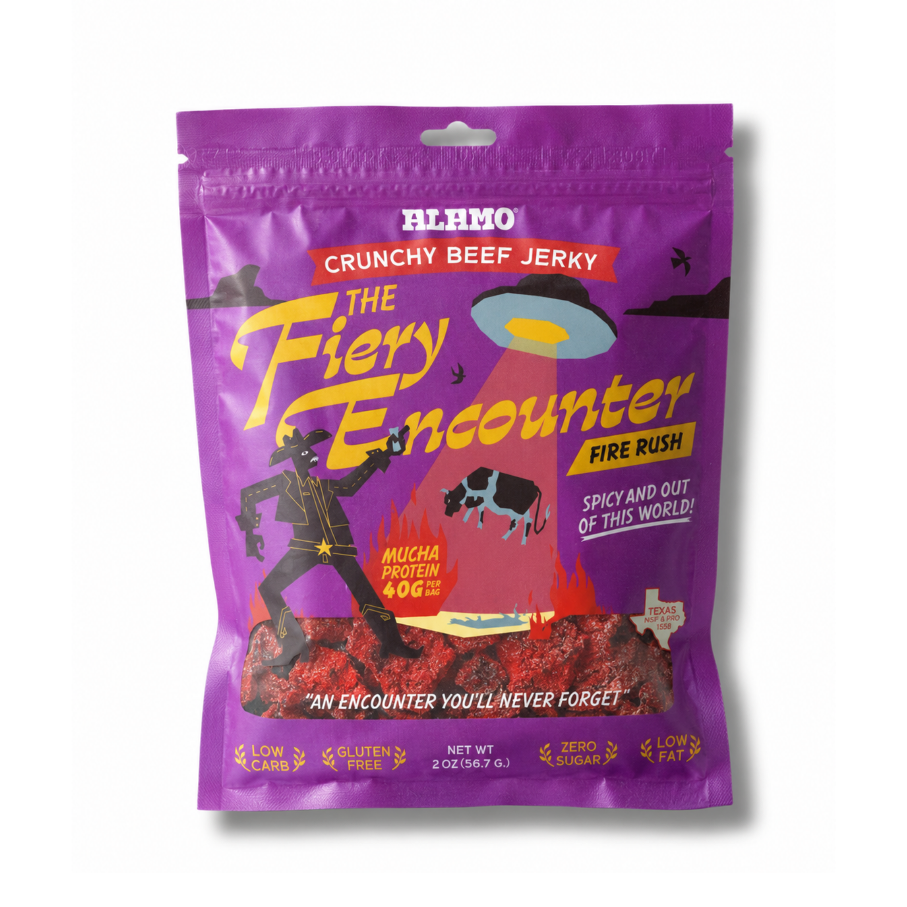 The Fiery Encounter – Fire Rush | High-Protein Crunchy Beef Jerky