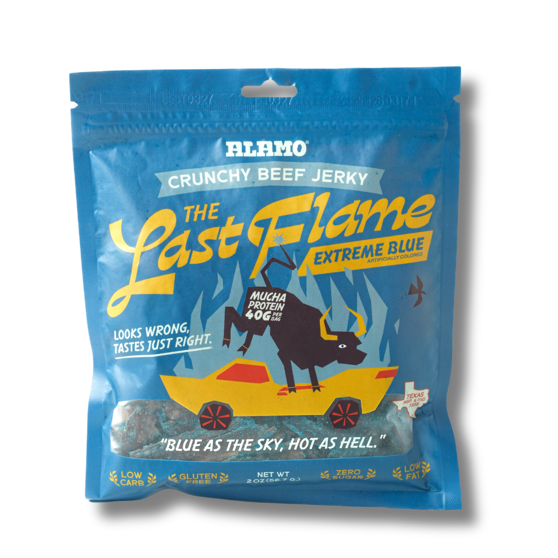 The Last Flame – Extreme Blue | High-Protein Crunchy Beef Jerky