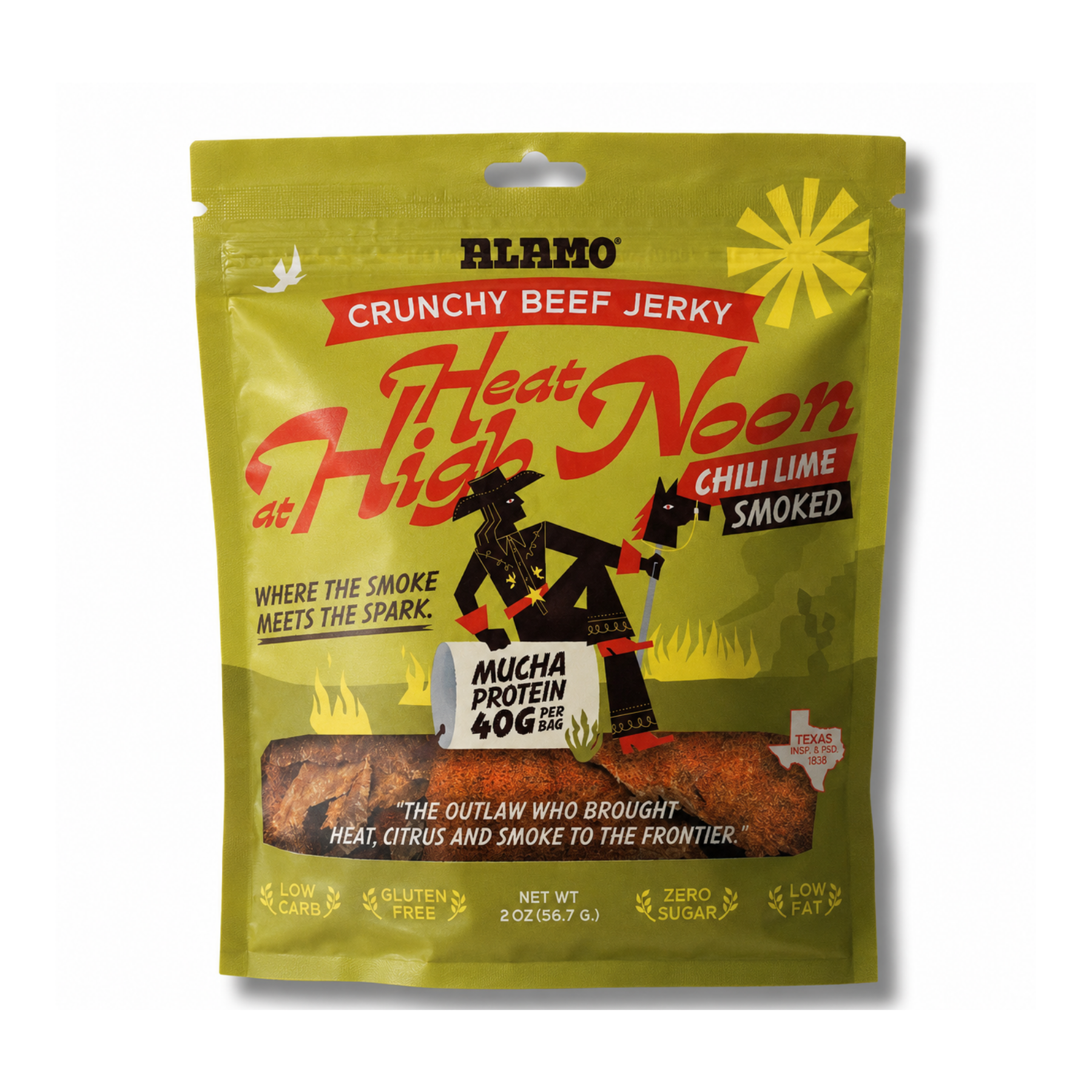 Heat at High Noon – Chili Lime Smoked | High-Protein Crunchy Beef Jerky