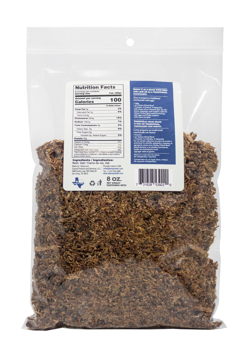 Machacado 2 bags of 8oz. - Carne Seca– Alamo Sun Dried Beef